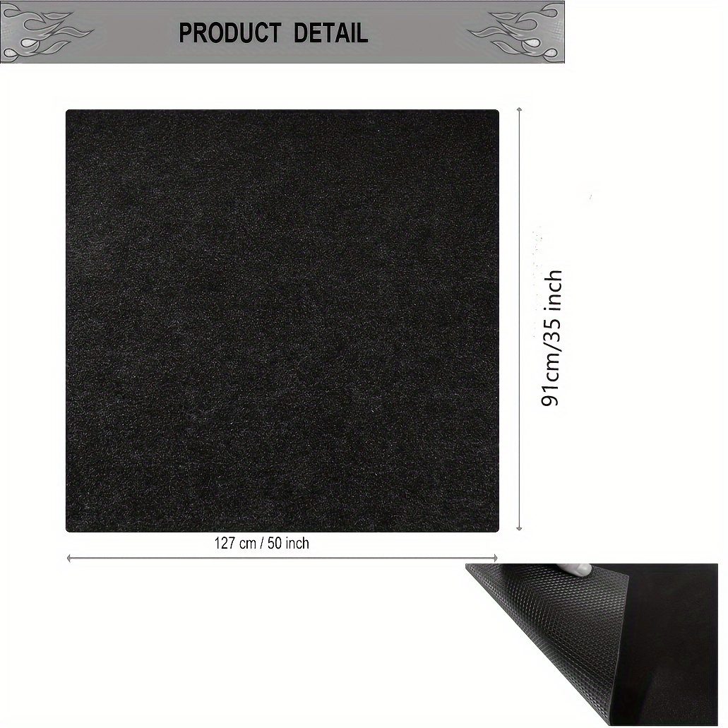 Fireproof Grill Pad 91 44 X 127 0cm Dual Sided Mat for BBQ