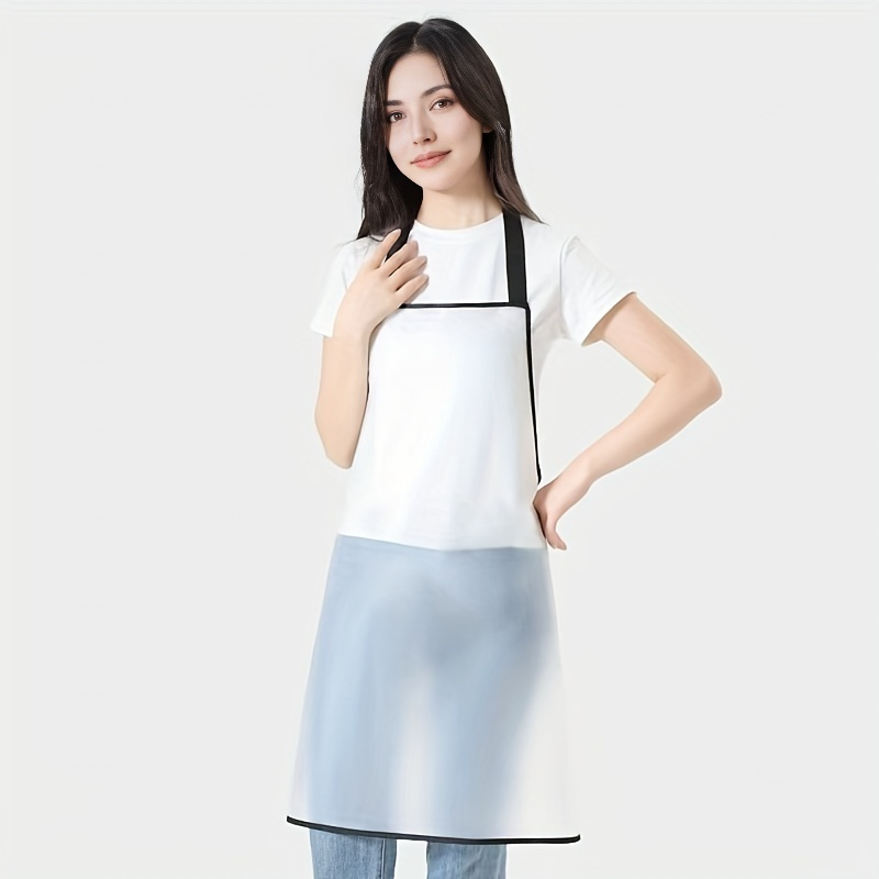 Clear Waterproof Disposable Aprons For Cooking, Serving, Painting Or  Dish-washing, Pe Transparent Thickened Sleeveless Kitchen Apron - Temu  United Arab Emirates
