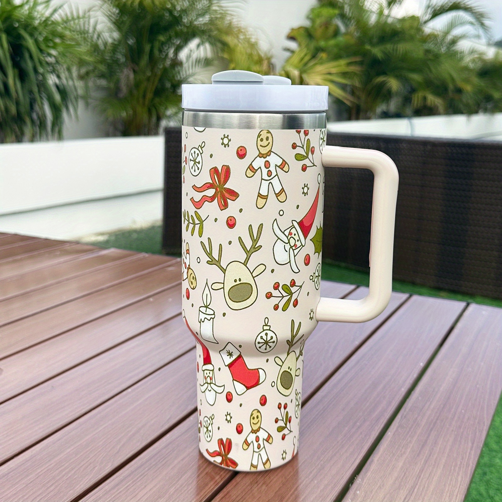 Pink Cartoon Stainless Steel Thermal Coffee Mug Straw Thermos Cafe Cup  Insulated Water Bottle Travel Office Drinkware