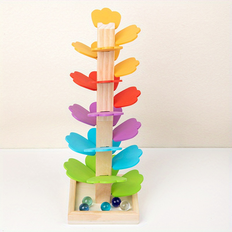 Rainbow Wooden Music Tree Building Blocks Kids Toys Ball - Temu