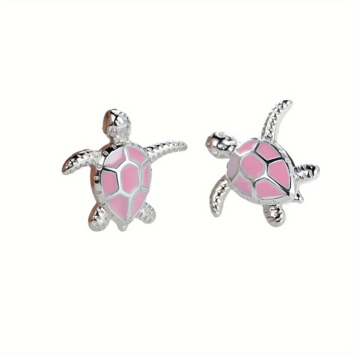 1pair Inlaid Turtle Earrings Animal Earrings Mom Birthday Valentine Festival Jewelry Gift