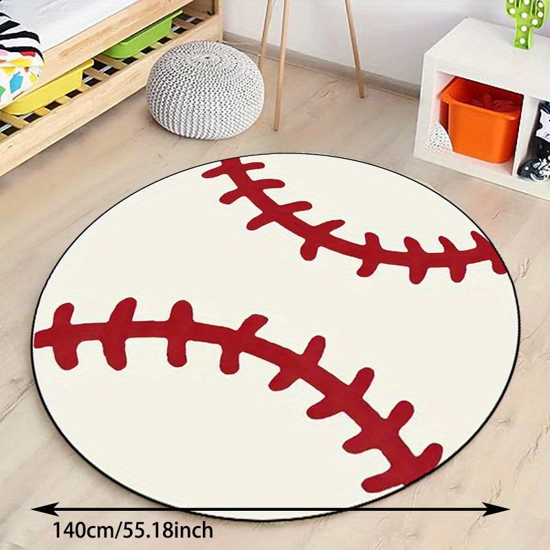 Soft Round Baseball Pattern Playmat Children's Bedroom Climbing Mat