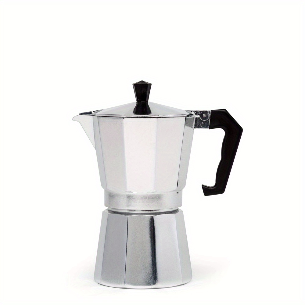  Cafetera espresso para estufa, olla Moka, cafetera italiana  Godmorn de 15.2 fl oz/15 oz/9 tazas (taza de espresso = 164.0 ft), cafetera  clásica para cafetería de acero inoxidable, adecuada para cocinas