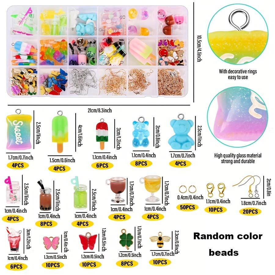 305 Pcs DIY Bead Set Crystal Jewelry Making Kit for Kids Girl Beads for  Bracelets Charms Necklaces Creativity Kits Art Craft