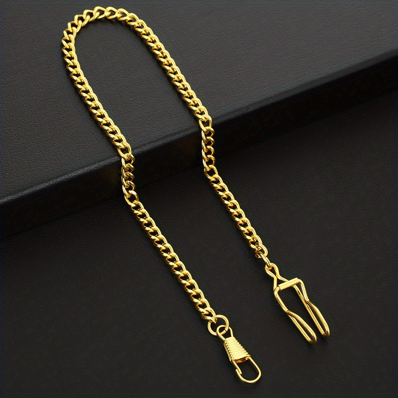 TEMU 1pc Cadena de Relojito Vintage para Bolsillo, Clip para Cadenas - Accesorios de Rellotero - Para Hombres y Mujeres - Regalo para Amantes del