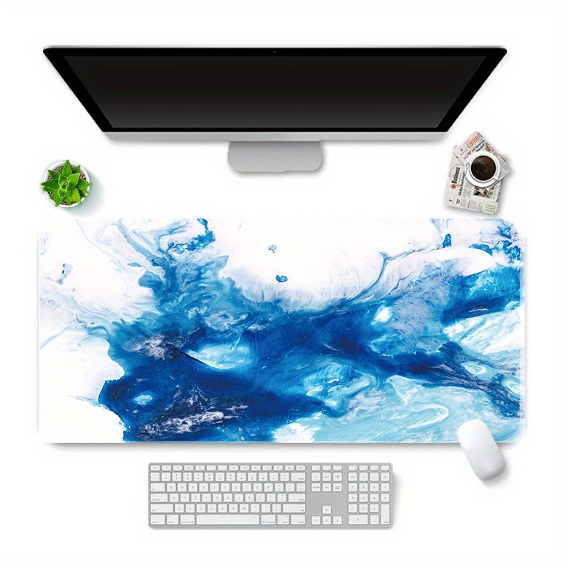 Double Sided Faux Leather Mouse Pad Waterproof Non slip Leather Pad