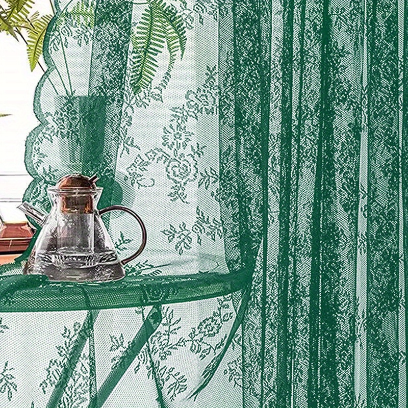 1 panel green sheer curtian suitable for living room bedroom kitchen bathroom home decor room decor details 2