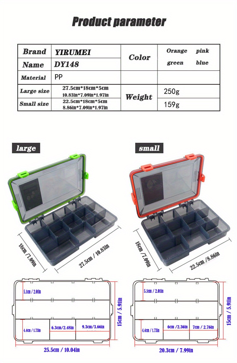 Outdoor Waterproof Fishing Tackle Box Fishing Accessories Tool Storage Box  Fish Hook Bait Fake Bait Box Carp Fishing – the best products in the Joom  Geek online store