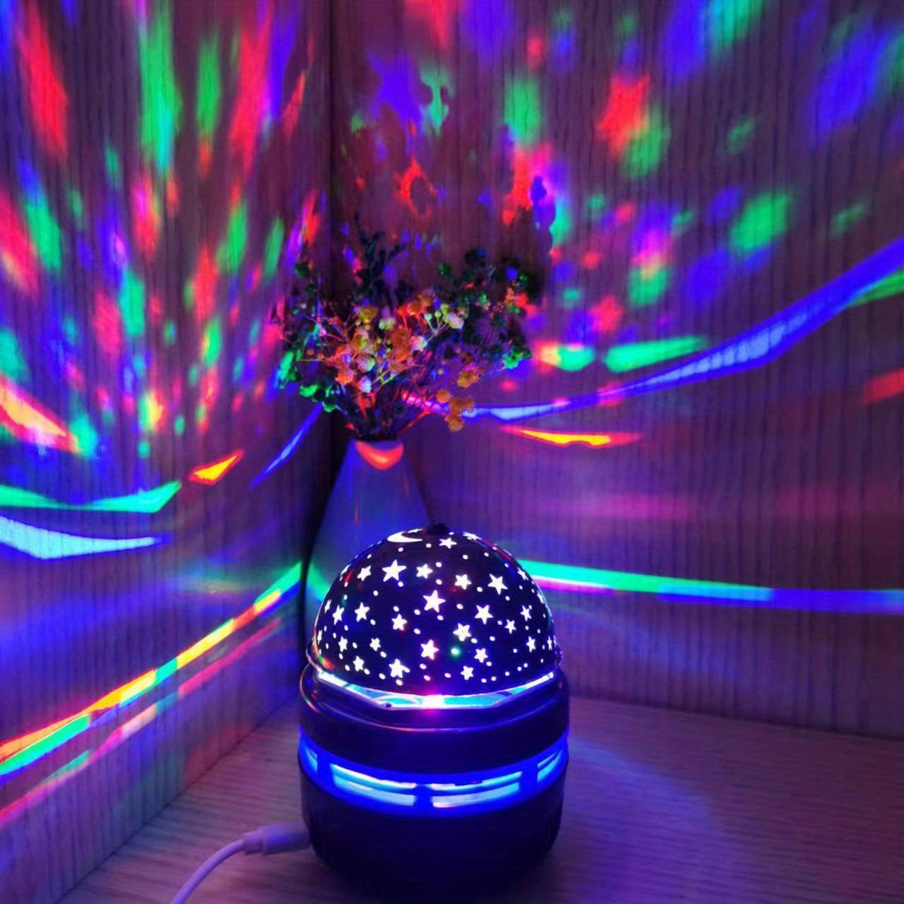 Colorful Rotating Crystal Lamp Usb Night Light Mini Ktv - Temu