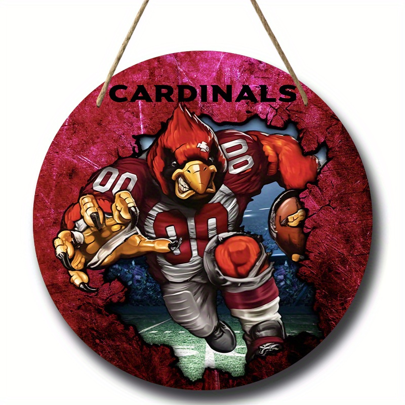 1pc American Football Sign Cardinals Football Wreath Sign Gifts