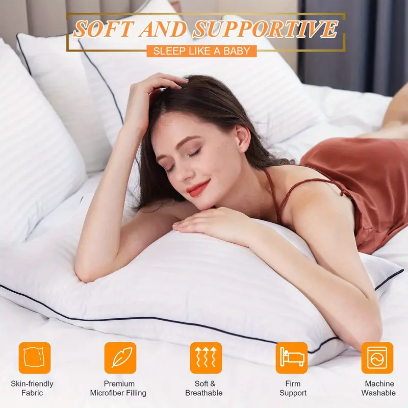 Luxury Hotel Quality Bed Pillow Cooling ＆ Supportive Perfect - Temu Canada
