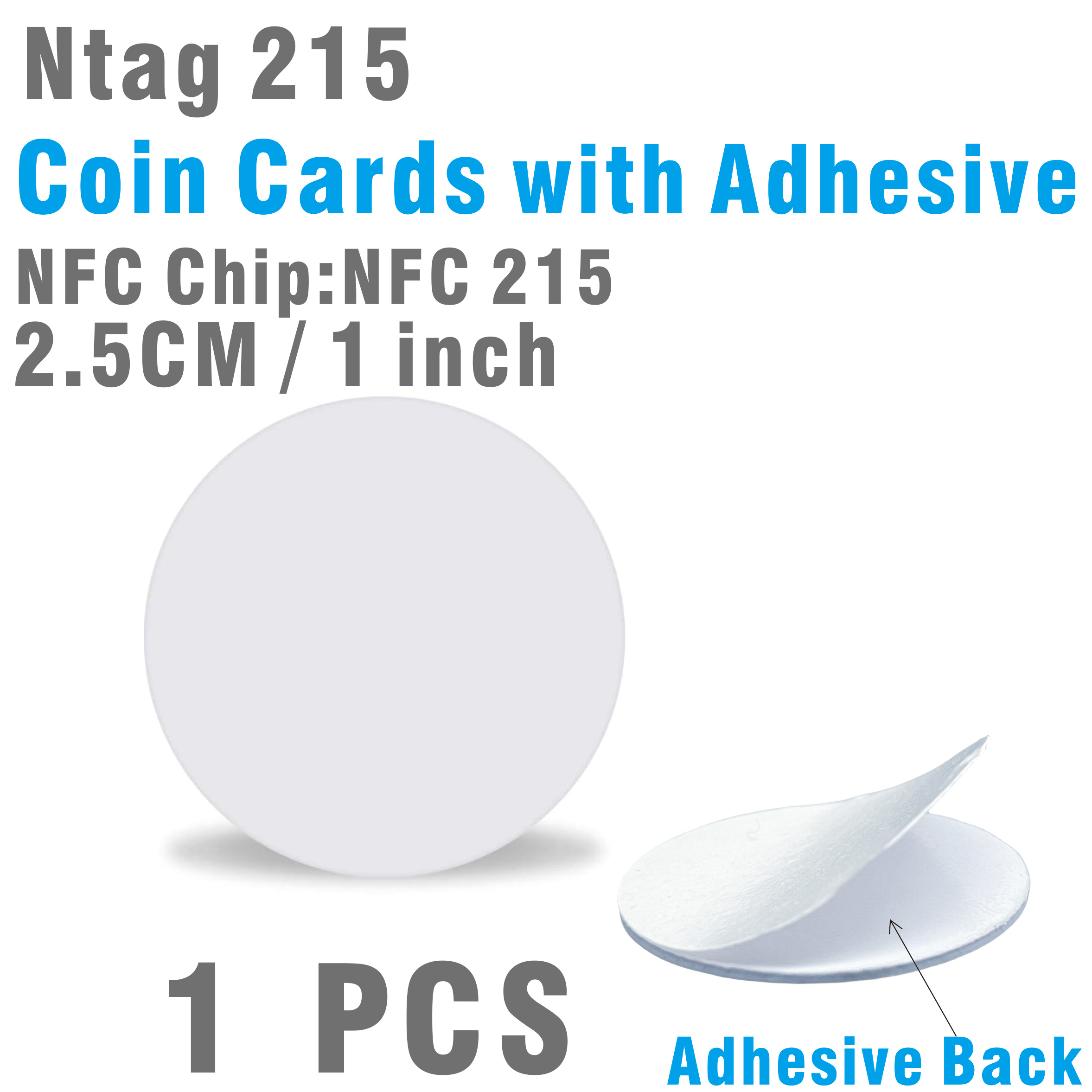 30 etiquetas NFC NTAG215 NFC Tarjetas NFC de 1.181 in (1.18 pulgadas)  monedas NFC no pegajosas, compatibles con TagMo y todos los teléfonos