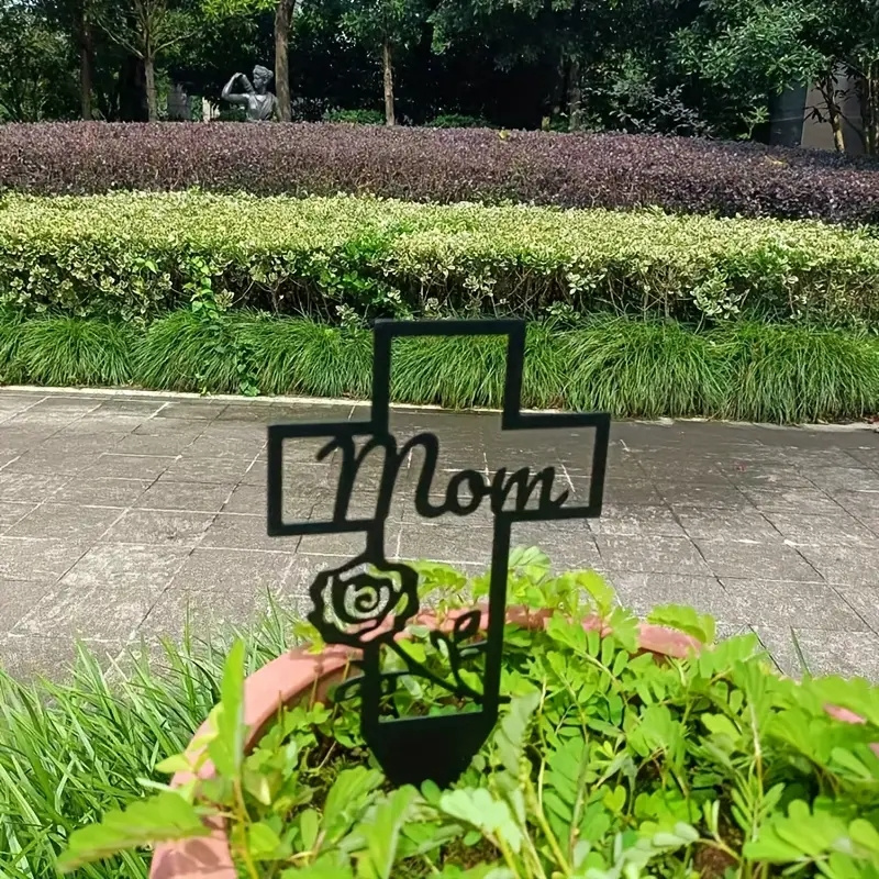 Flower Grave Marker Metal Insert Cemetery Decoration Grave Temu