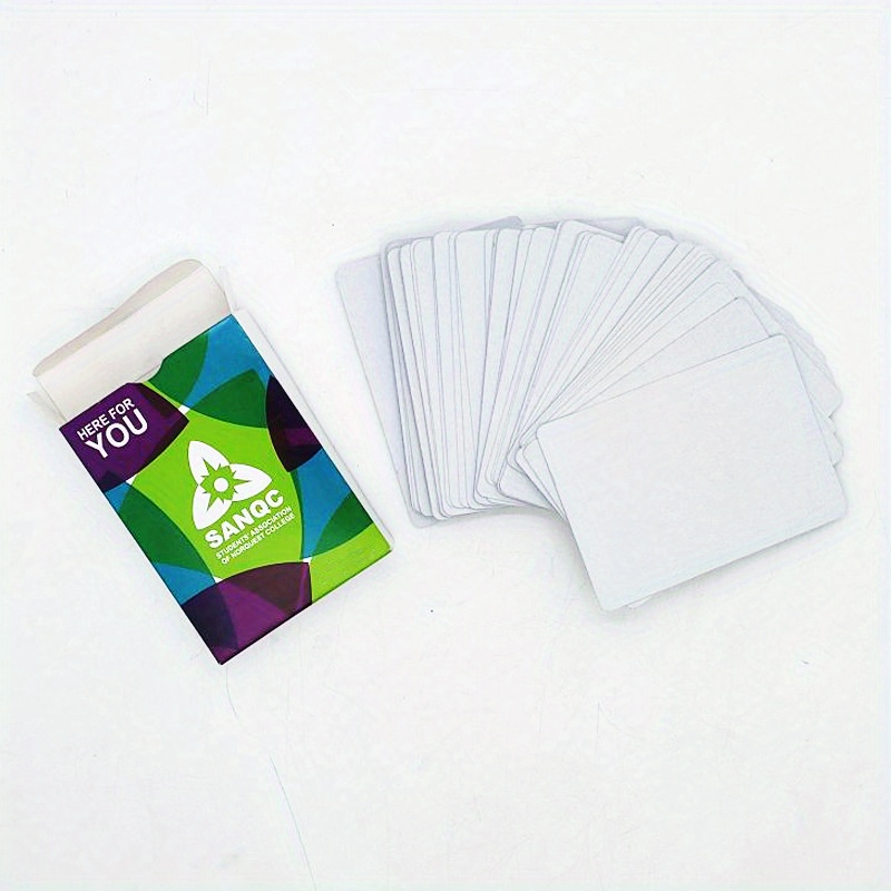 Sublimation Blank Paper Playing Cards Heat Transfer Printing Temu