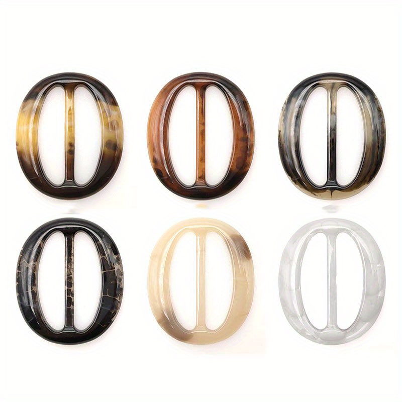 4pcs/6pcs/10pcs Oval Resin Waist Women's Scarf Clothes Corner Hem Knot Clothes Trench Coat Button Three-speed Random Color
