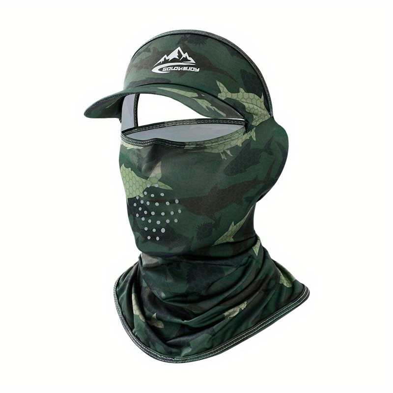 Summer Camouflage Sunscreen Face Mask Soft Cap Breathable