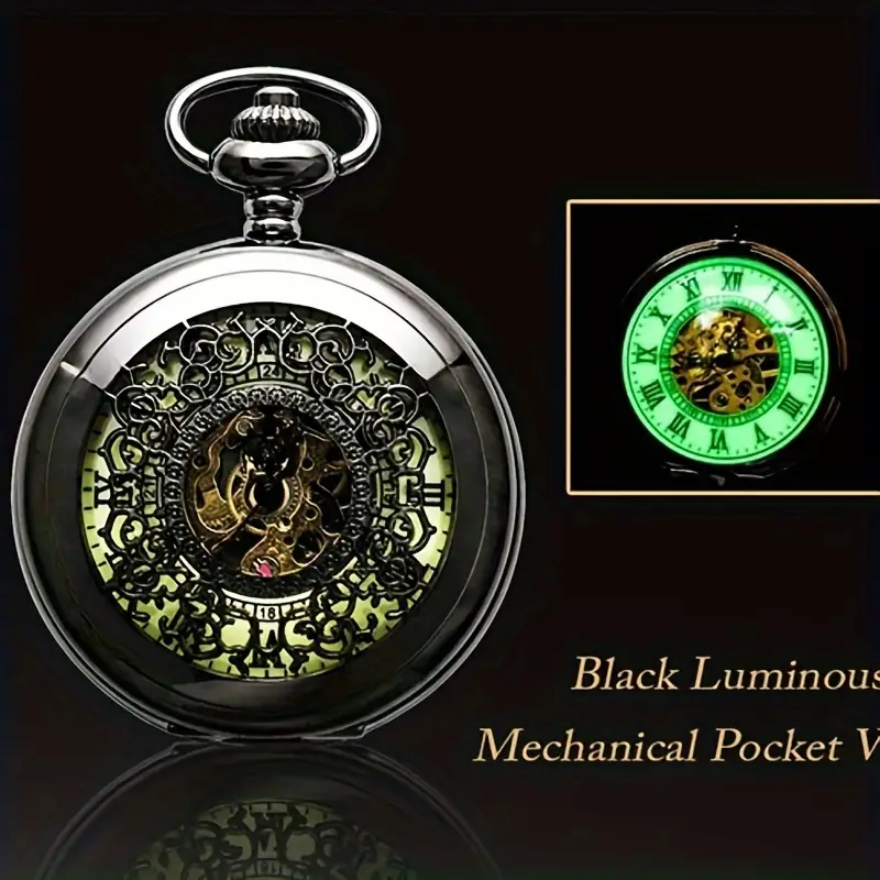 Vintage Mechanical Steampunk Watch - Unique Vintage Gift Watches Black