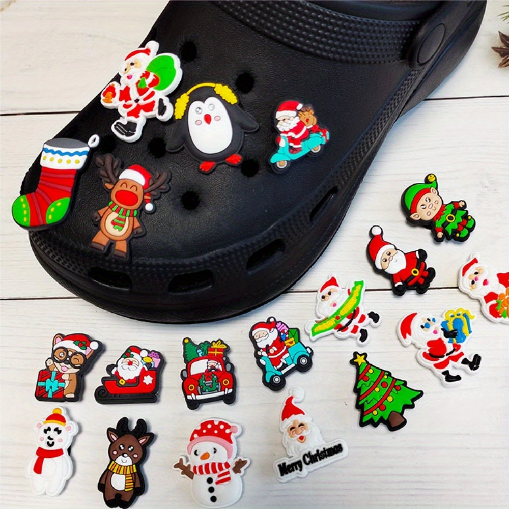 Kawaii Christmas Croc Charms Diy Plastic Shoe Buckle Decoration