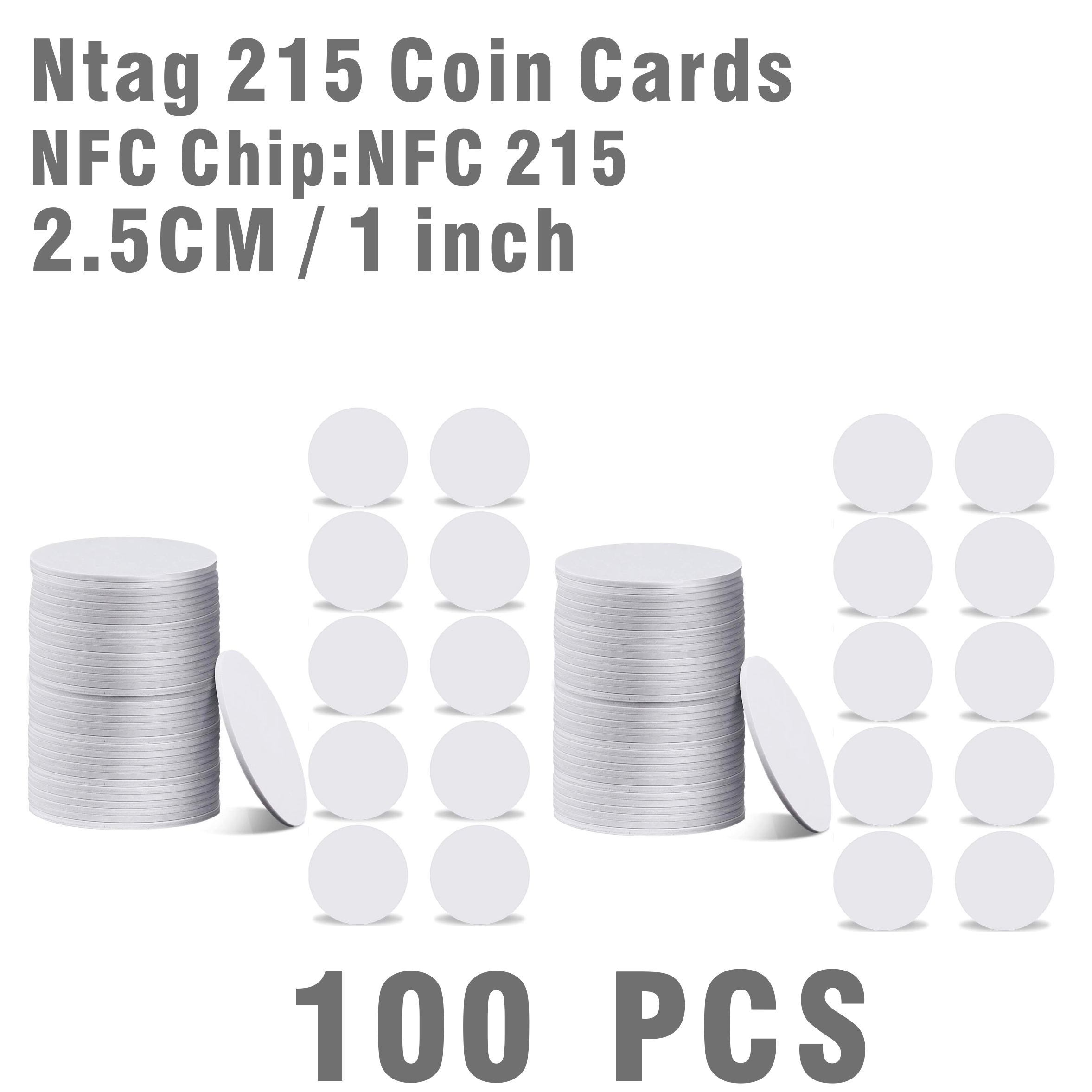 Nfc Tags Ntag215 Nfc Cards Blank Nfc Tags Stickers White Nfc - Temu