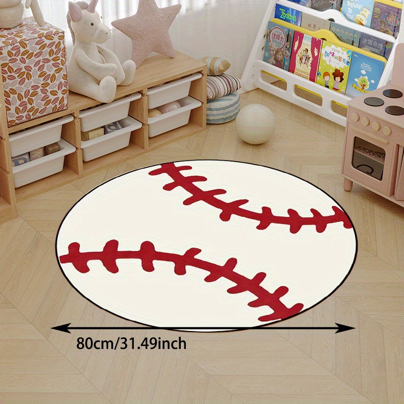 Soft Round Baseball Pattern Playmat Children's Bedroom Climbing Mat