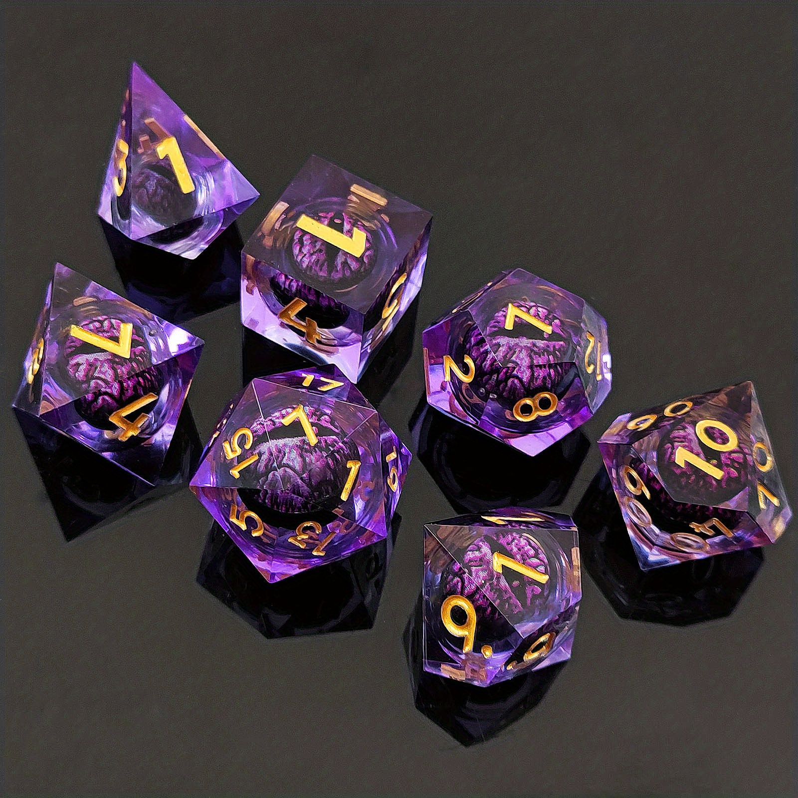 Dragon's Eye Resin Dice Set Dice Contain Flowable Liquid - Temu Portugal