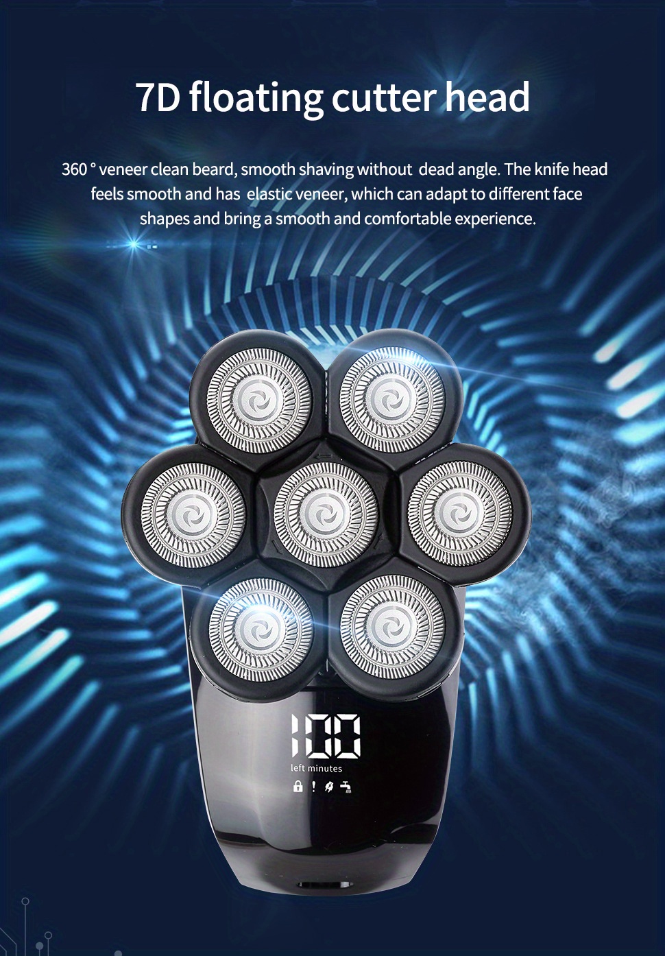 5 in 1 Electric Shaver Rechargeable Bald Self service - Temu