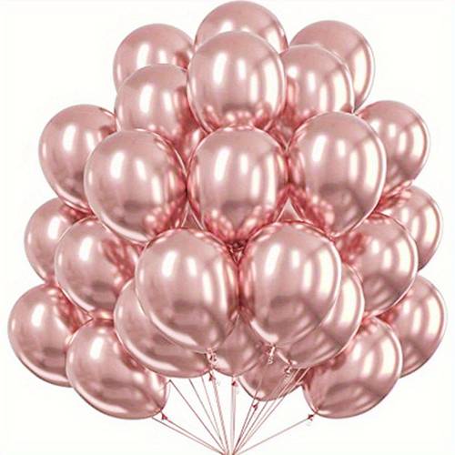 10 stück 12 metallic chrome latexballons in verschiedenen farben – für hochzeiten, geburtstage, jubiläen | glänzende, reflektierende partydekoration, geburtstagsballons, halloween-deko, weihnachtsdekoration