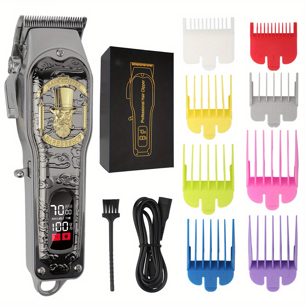 Professional Hair Clippers Men Cordless Rechargeable Usb - Temu