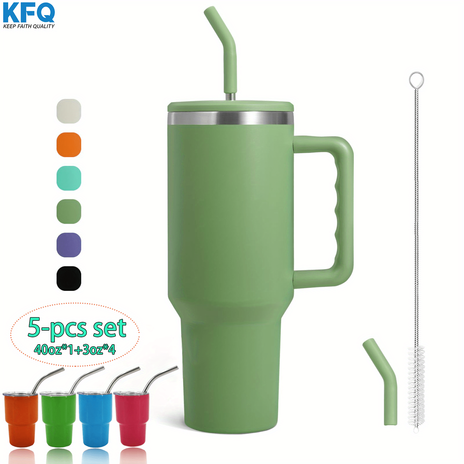 Upgraded Straw Tumbler With Handle Reusable Vacuum Tumbler - Temu