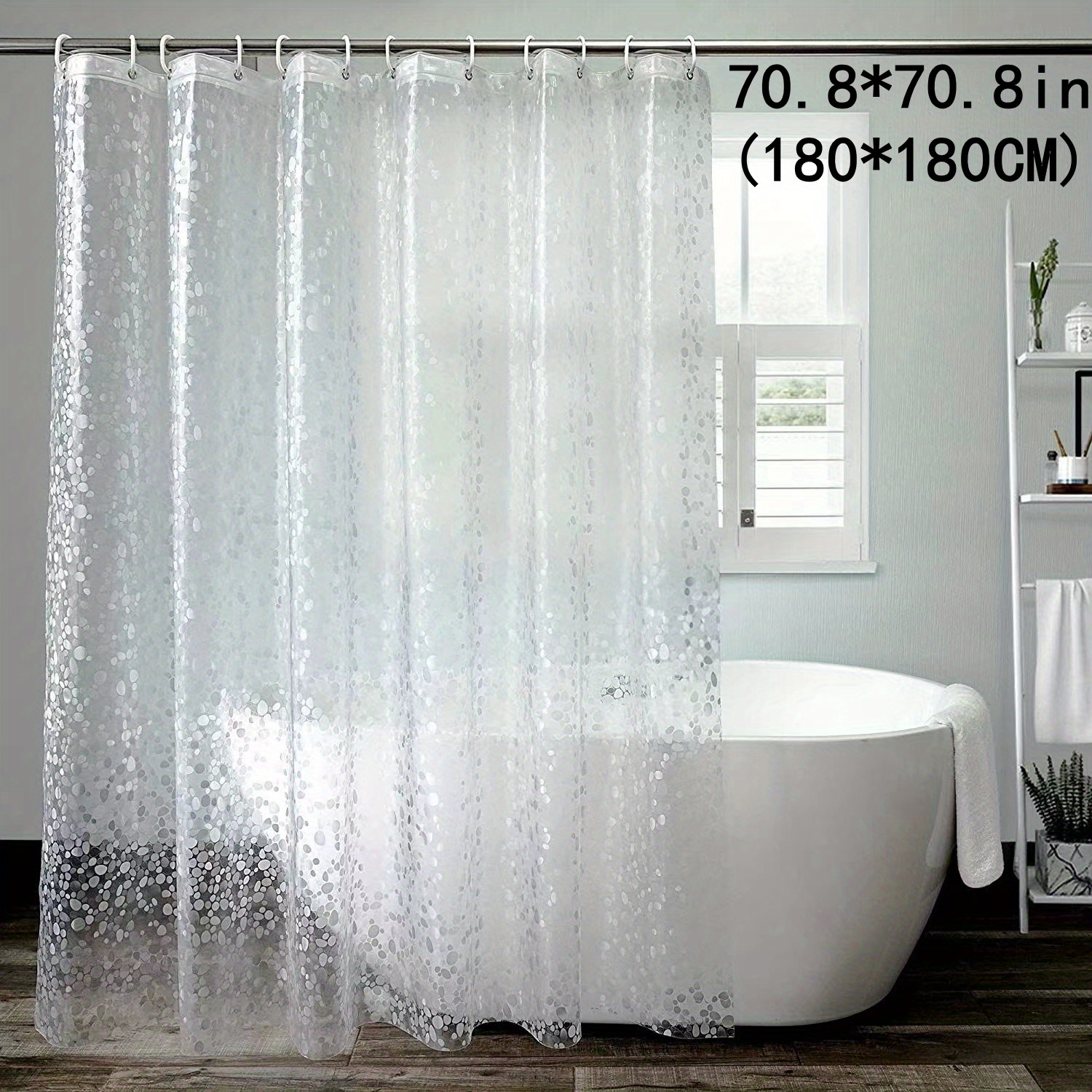 Waterproof Shower Curtain Liner 3d Cobblestone Pattern - Temu Canada