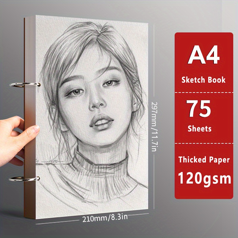A4 Sketch Book 160gsm 24 Sheets Artist Drawing Sketching Art Paper Sketch  Pad