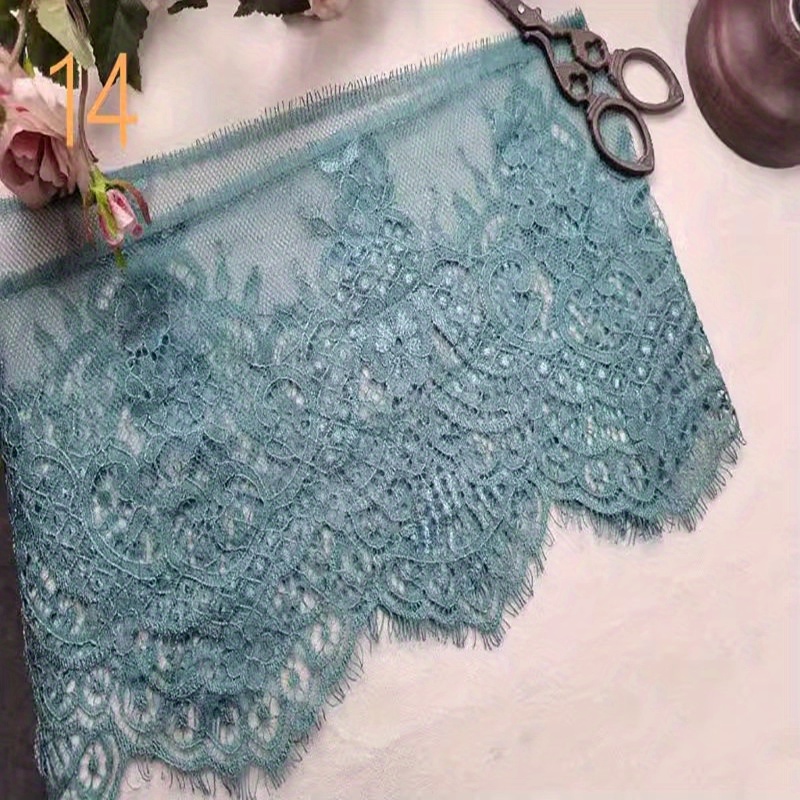 Mint Green French lace fabric. Beautiful lace border with Soft texture –  Trendy Africa Boutique