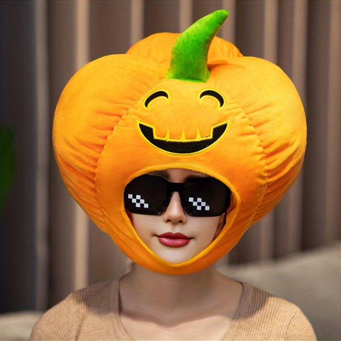 Halloween Pumpkin Hat & Skull Hat, Pumpkin Doll, Cute With Expression  Pumpkin Headgear, Funny Halloween, Christmas Pumpkin Headgear & Cosplay  Costume & Photo Props For Kids, Autumn Winter Essential!