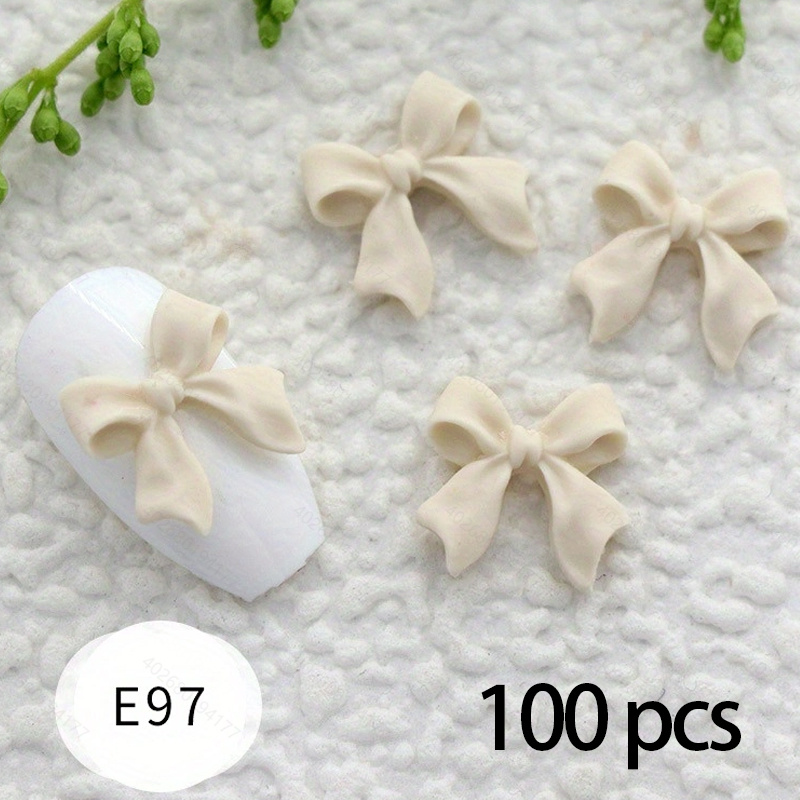 50pcs/100pcs/200pcs Small White Bows,bow Beads,acrylic Ribbon Bow Beads,abs  Pearl White Bow,acrylic Ribbon Bow Beads,jewelry Supply,19x14mm 