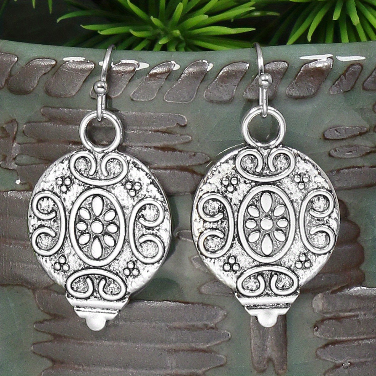 16 pairs of vintage ethnic style silvery geometric hollow alloy simple and fashionable pendant style multi style combination earrings set for women daily street photography theme dressing fashion simple and versatile details 12