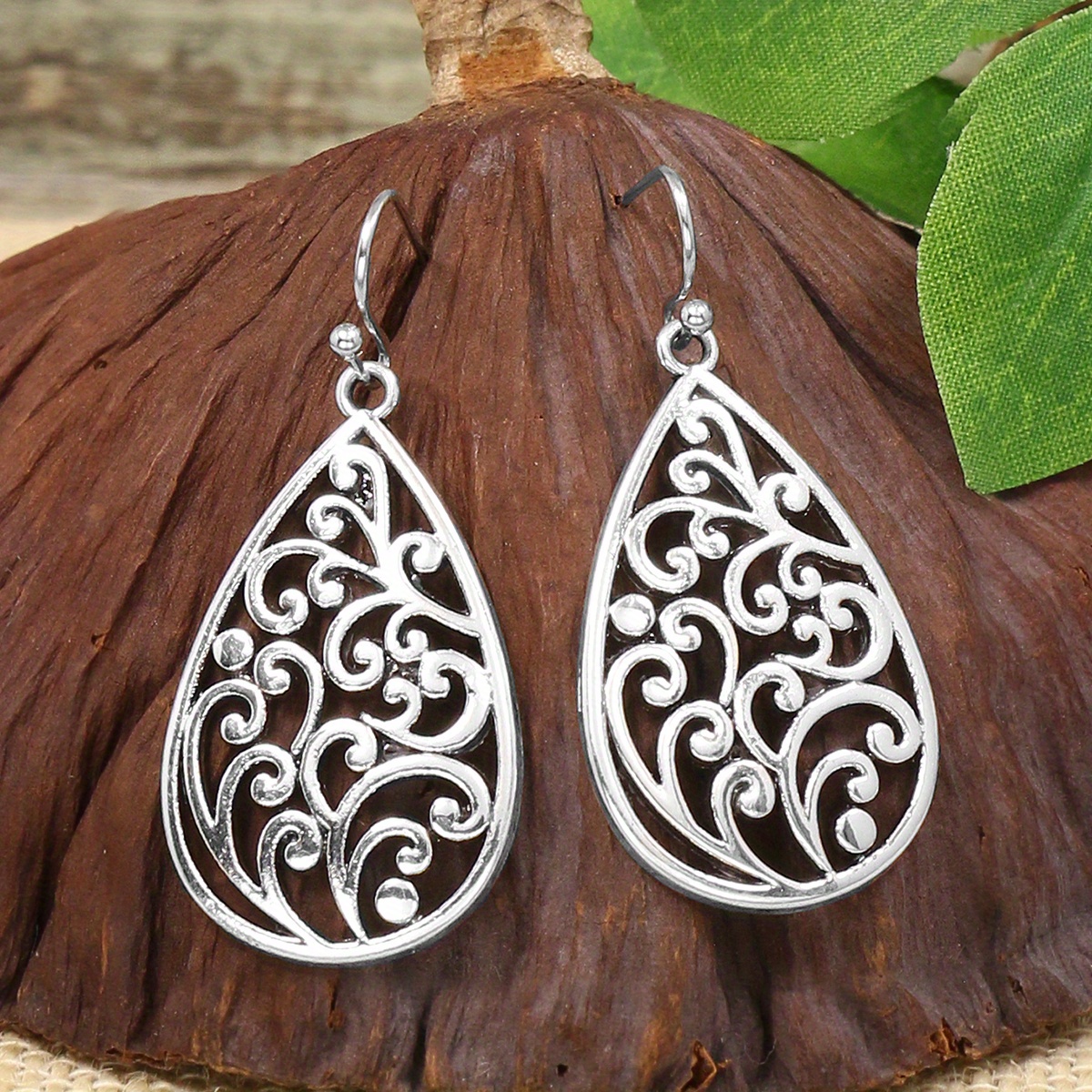 16 pairs of vintage ethnic style silvery geometric hollow alloy simple and fashionable pendant style multi style combination earrings set for women daily street photography theme dressing fashion simple and versatile details 6