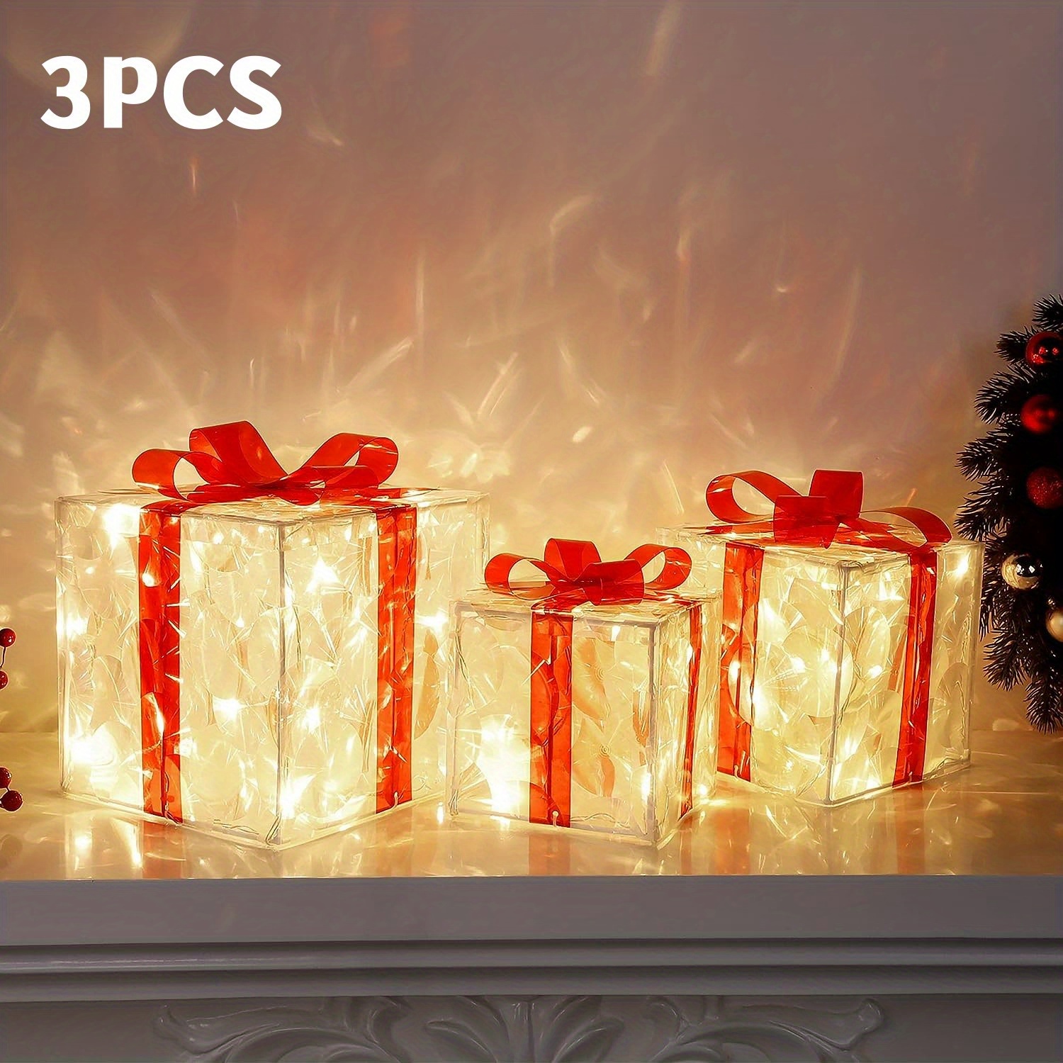 Christmas Lighted Gift Boxes Outdoor Indoor Christmas - Temu