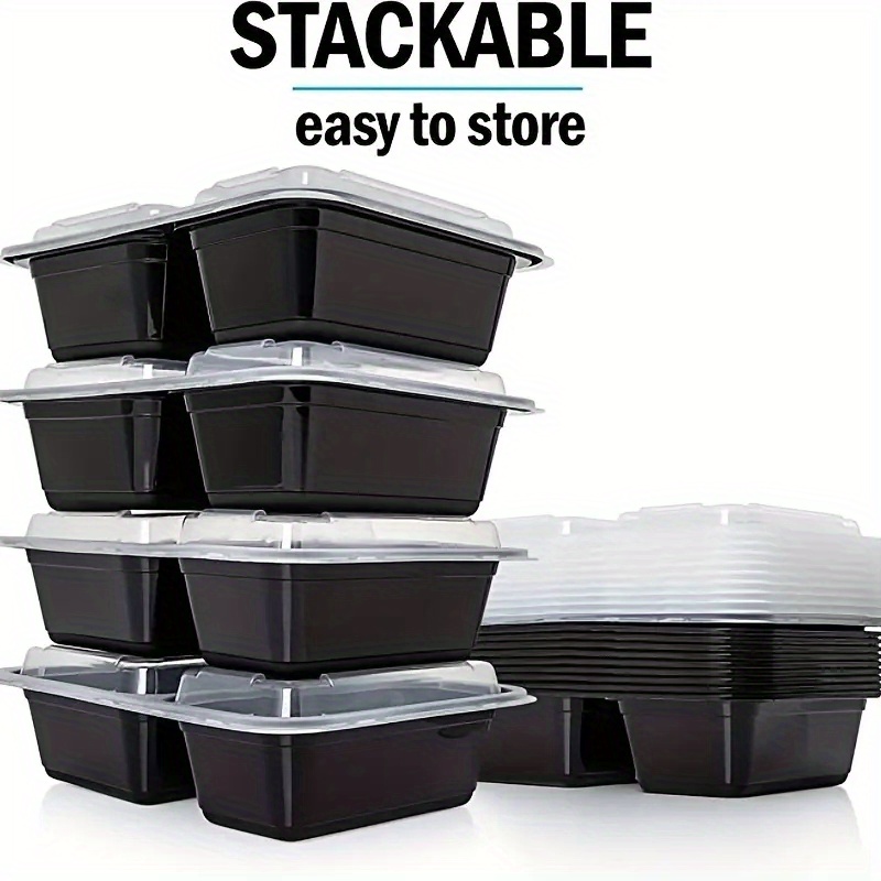 Meal Prep Container 2 Compartment Food Containers With Lids - Temu