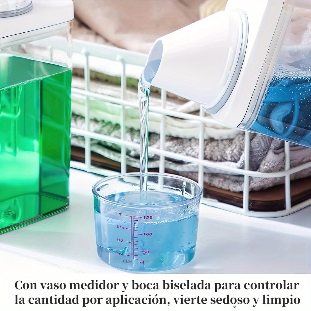 Caja de Almacenamiento de Polvo de Detergente Hermético Dosificador  Detergente Lavadora Dispensador Detergente con Taza Medidora y Pegatinas  para Lavandería (1 Piezas 1100ml) : : Hogar y cocina