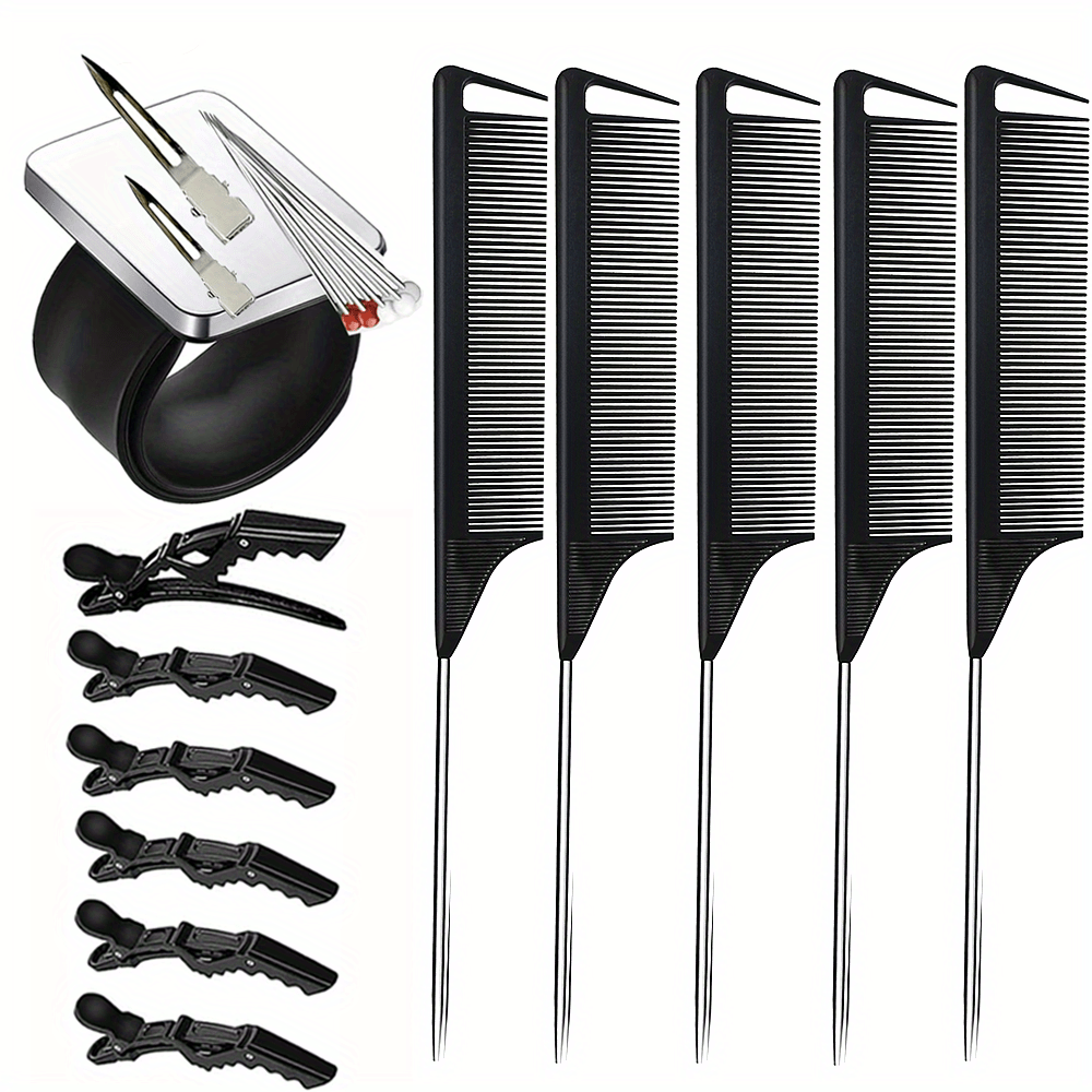 Braider Band and Comb Magnetic Braider Wristband With Parting Comb Bobbie  Pin Hair Clips Magnetic Bracelet For Hairstylist Braiding Band Pin Holder Gel  Band For Braiders Professional Braiding Tools
