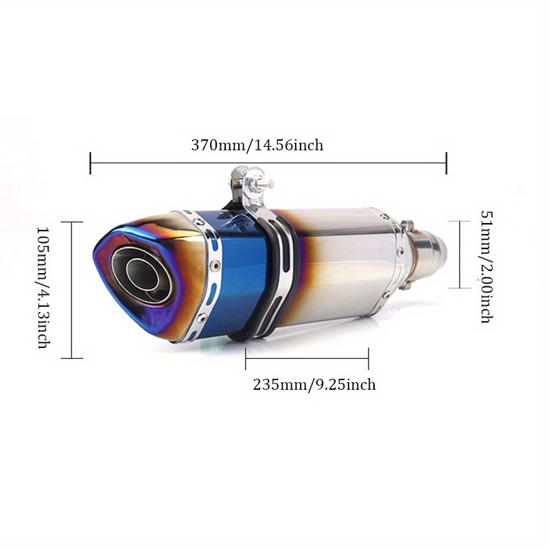 carbon fiber motorcycle exhaust pipe stainless steel off road compatible details 2