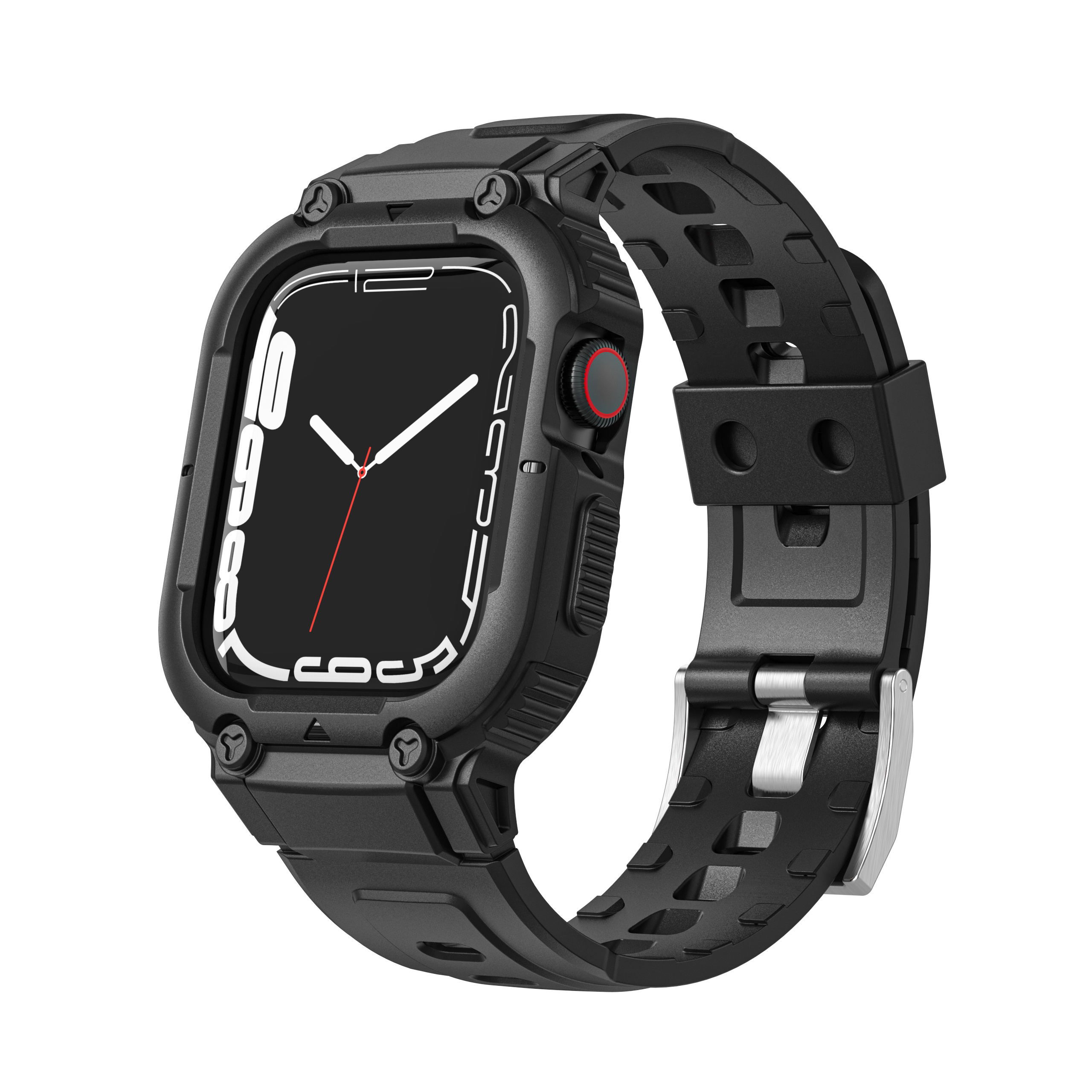  Band with Case Compatible for Apple Watch Ultra 49mm iWatch  Ultra Strap, Men Women Sport Strap with Bumper Rugged Shockproof Protective  Case Black : Cell Phones & Accessories