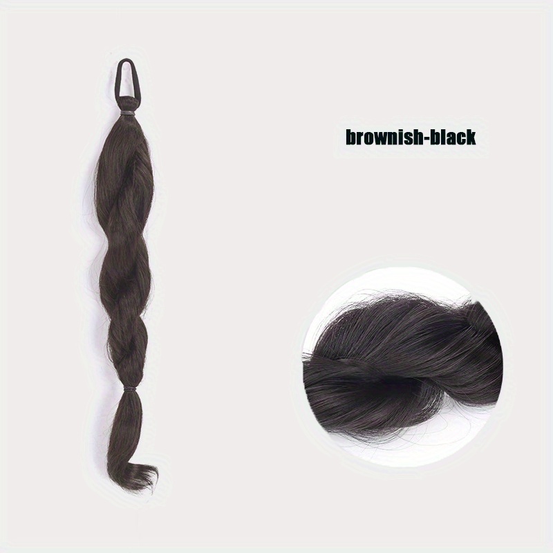 Braided Bubble Ponytail Hair Extensions Elastic Hair Rope