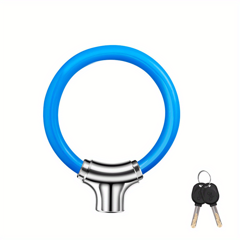 Candado Plegable Sunnimix con Cadena Antirrobo para Bicicleta, en Color Azul