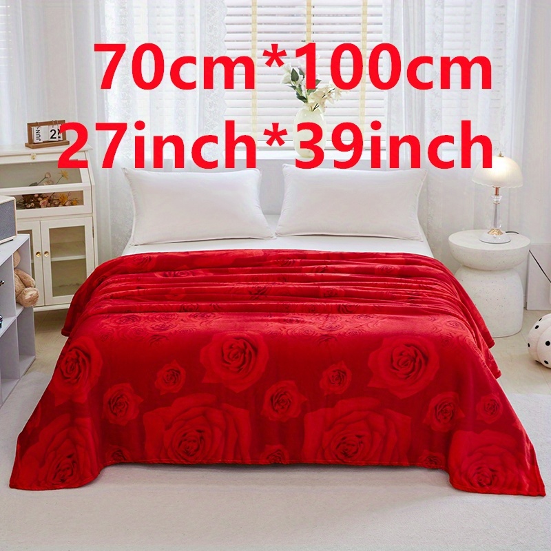 TEMU 1pc Pattern Bed Blanket, Soft Comfortable Blanket For Sofa Bed Camping Travelling, Valentine's Day Blanket