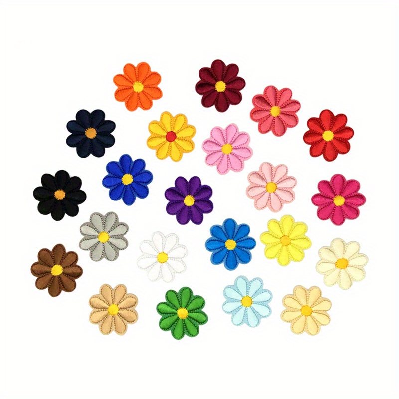 Colorful Flower Embroidery Cloth Stickers Cute Small Flower - Temu