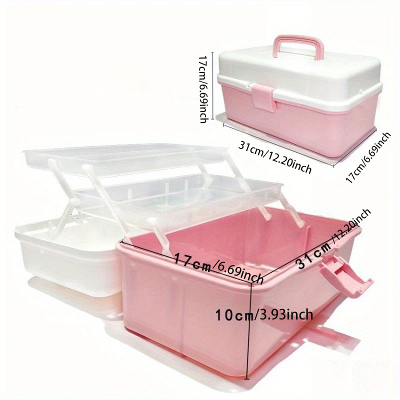 Stack Carry Storage Box With Divided Tray 1/3 tiers - Temu Austria