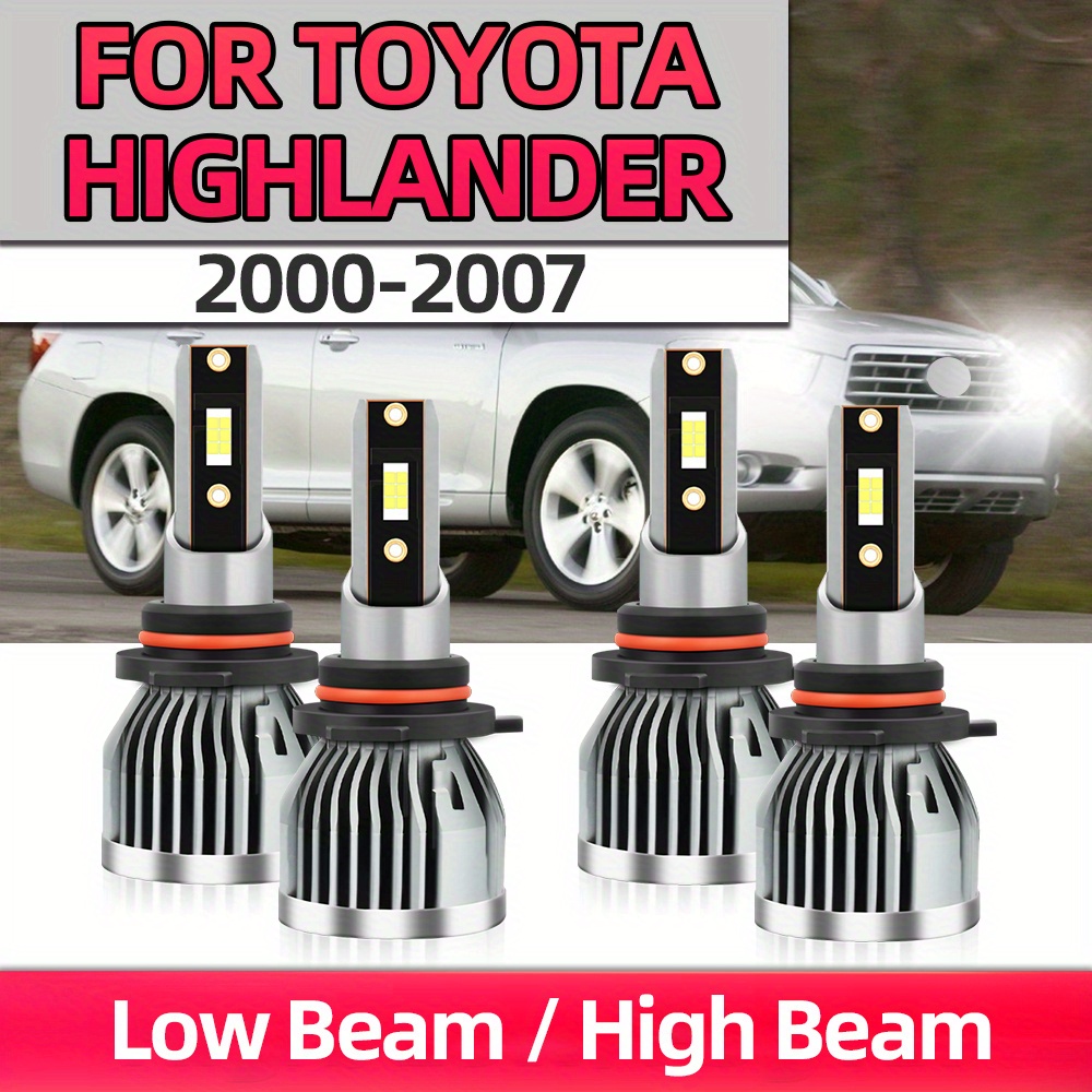 Led Fit 12v Toyota Highlander (2000 2007) Led Headlight - Temu