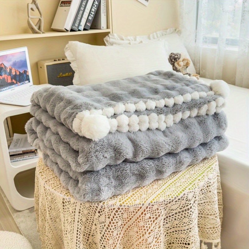 LV Charms Inspired Fashion Woven Throw with Fringe — nymphaea studio