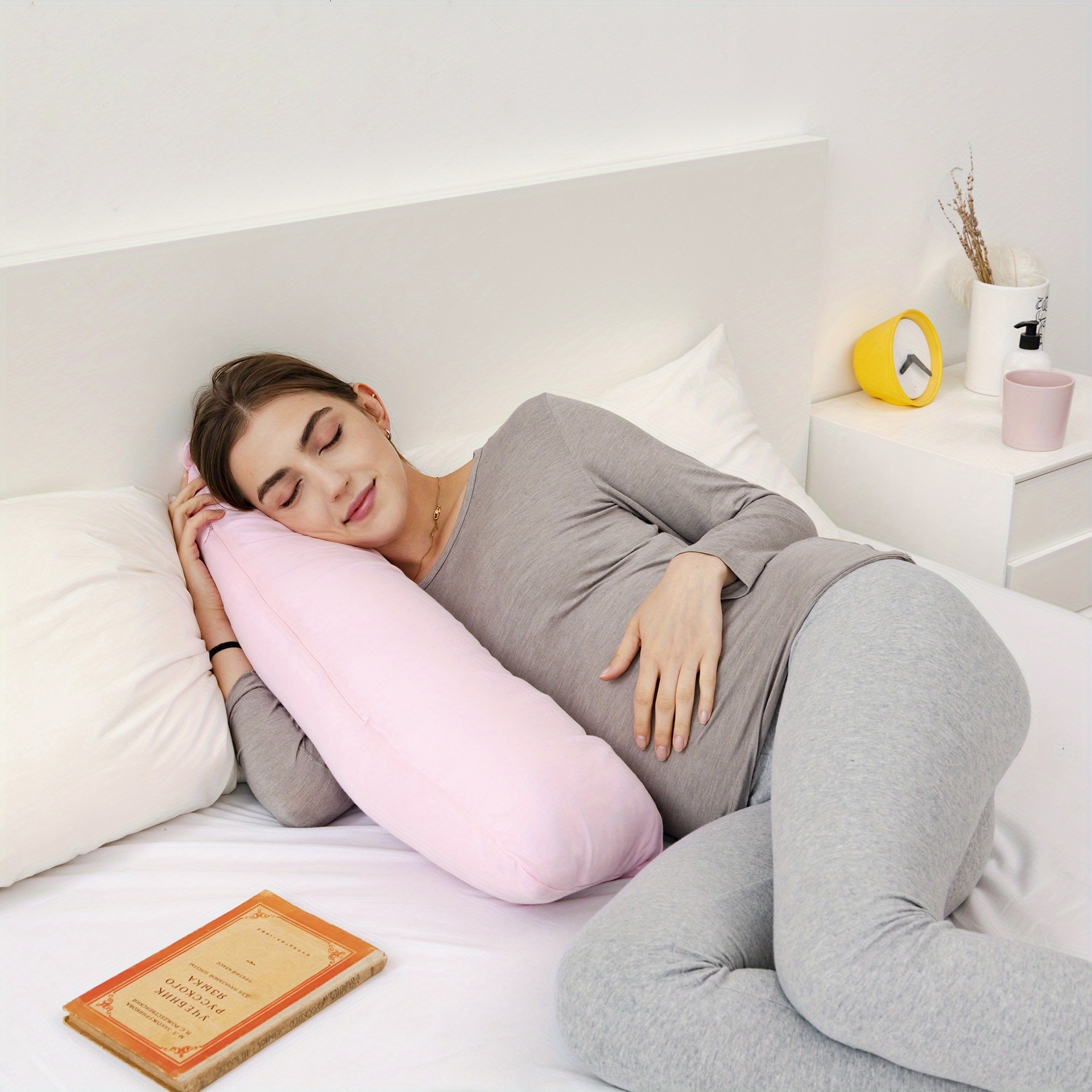  TREE.NB Pregnancy Pillows, U Shape Maternity Pillow for Pregnant  Women Body Feeding Support,with Grey Velvet Cover, Support Pillow with  Removable Washable Pillowcase 63''x37.4''x27.5'' : Baby